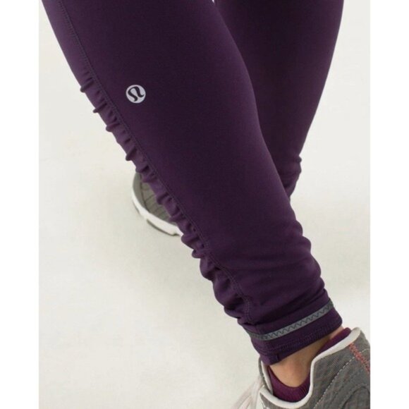 Lululemon Women's Size 8‎ Deep Zinfandel Speed Tight Brushed Interlock Leggings - Picture 6 of 13